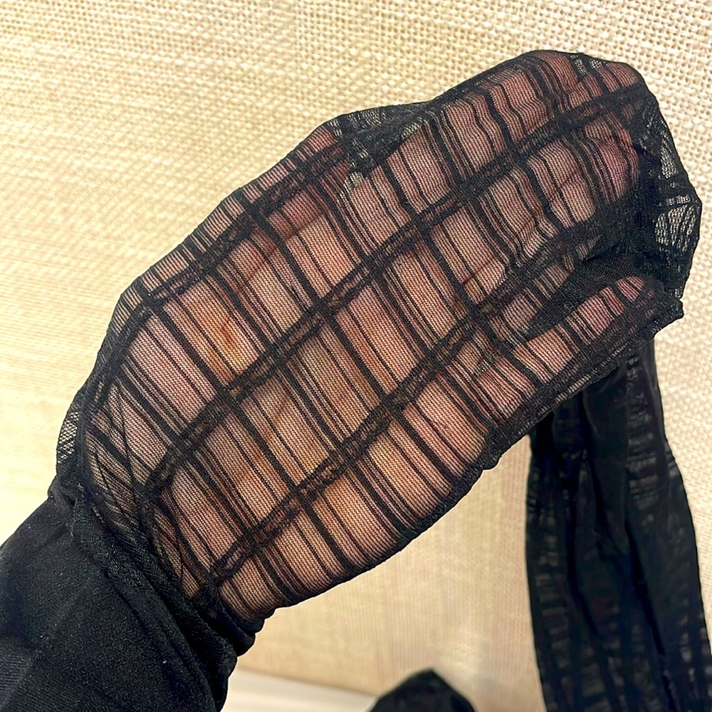 Textured Pantyhose. Black.